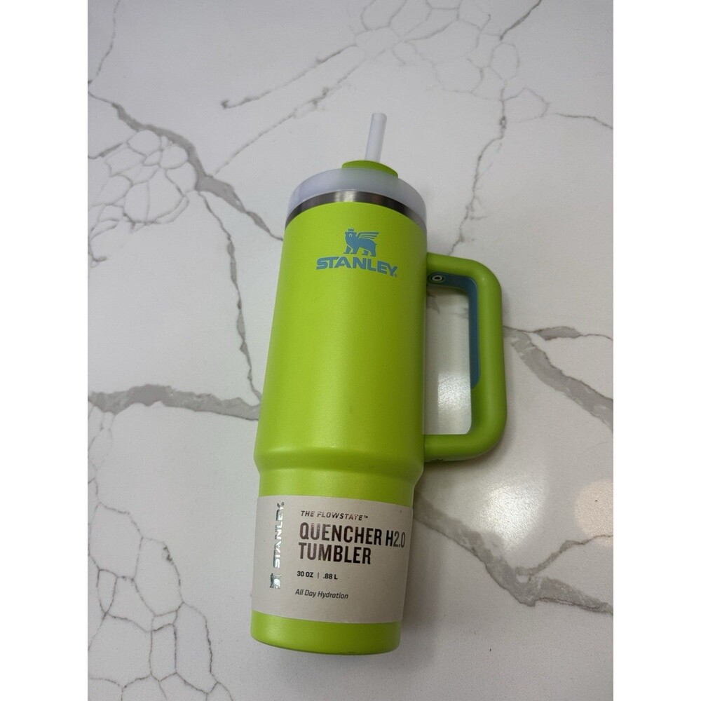 Stanley FlowState Quencher H2.0 30 oz Green & Blue Tumbler w/ Handle, Lid Straw*